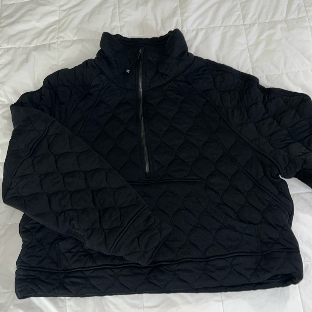 lululemon Scuba Oversized Quilted Half Zip | Black